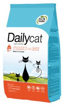 Dailycat Kitten Turkey&Rice для котят, беременных и лактирующих кошек с индейкой
